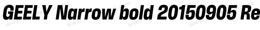 GEELY Narrow bold 20150905 Regular字体转换